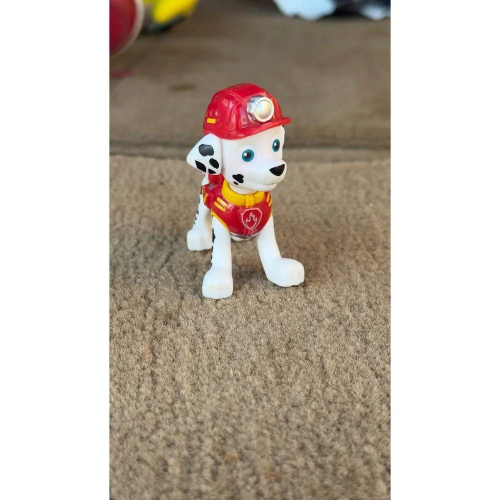 Paw Patrol Marshall Fire Dog Action Figure Red Rescue Uniform Collectible Toy‎